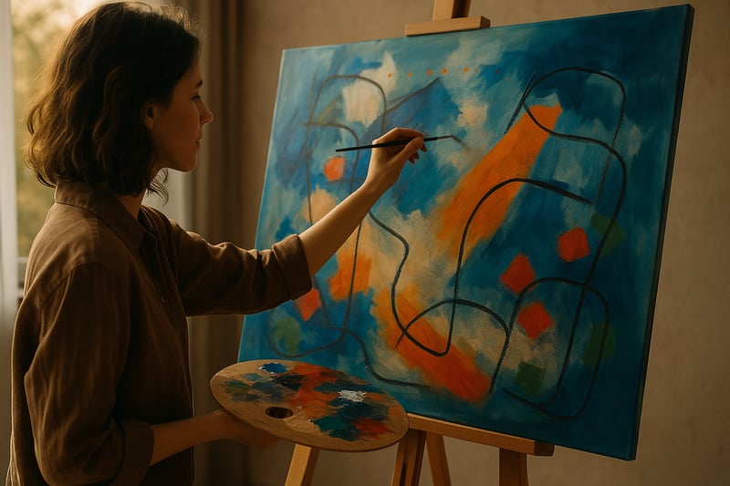 Sådan vurderer jeg et abstrakt maleri – og 5 principper du kan bruge i dine egne malerier