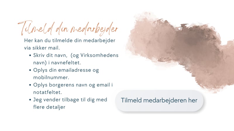 Tilmeld din medarbejder her 