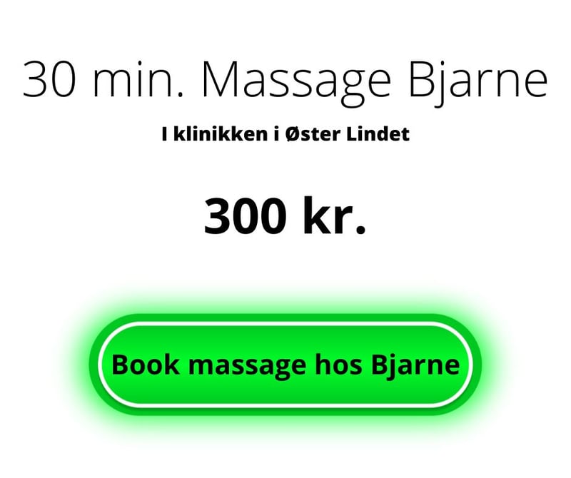 Pris massage hos Bjarne 300 kr. for 30 min.